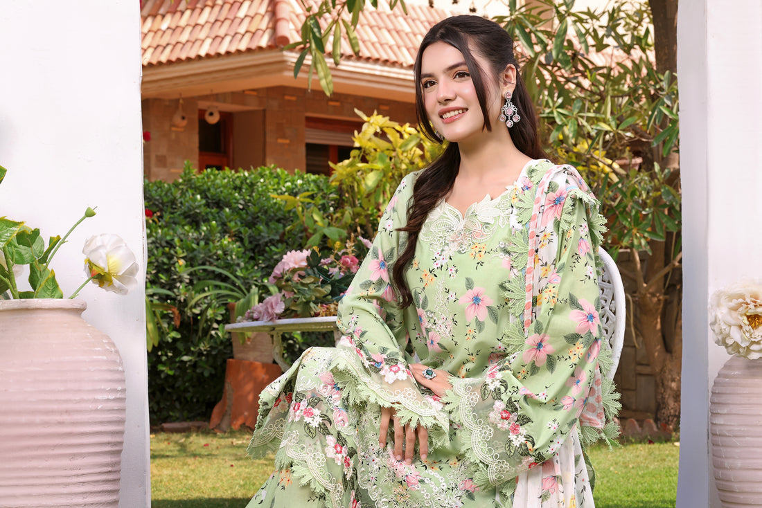 Embroidered Lawn 3PC Dress