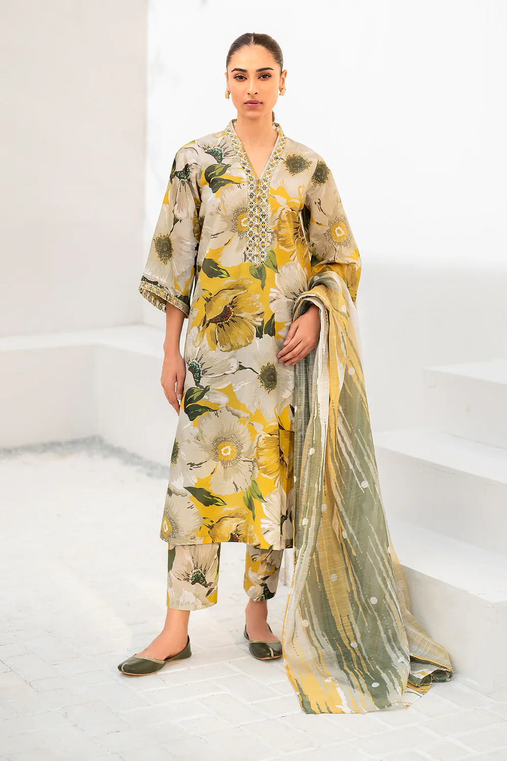 Embroidered Lawn 3PC Dress