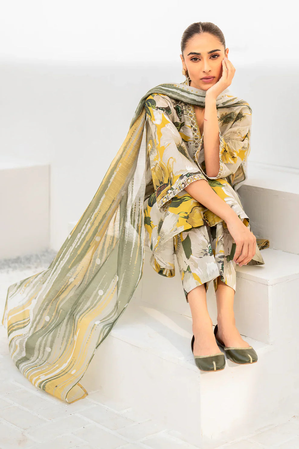 Embroidered Lawn 3PC Dress