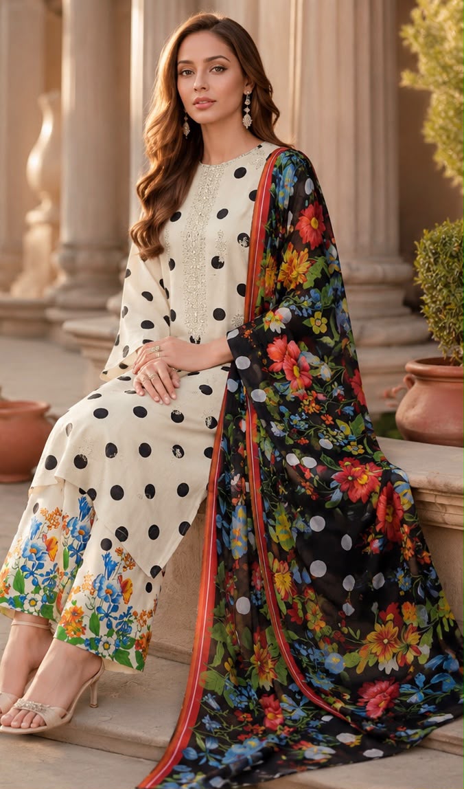 Embroidered Lawn Dress 3PC