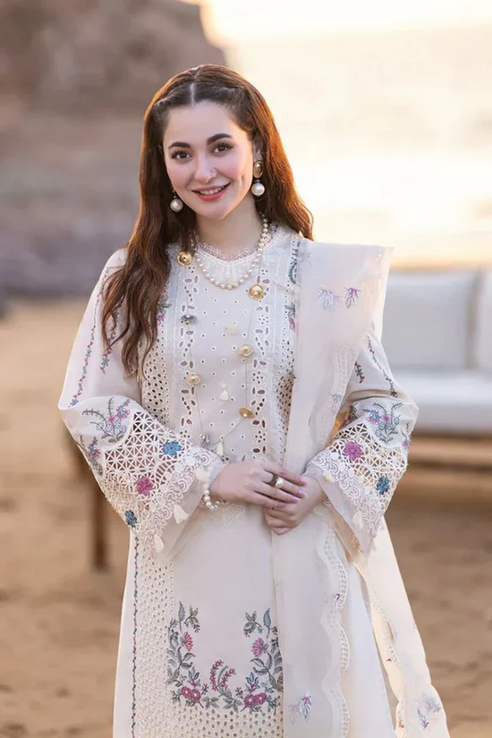 EC868  | Unstitch Embroidered 3 Piece Dress