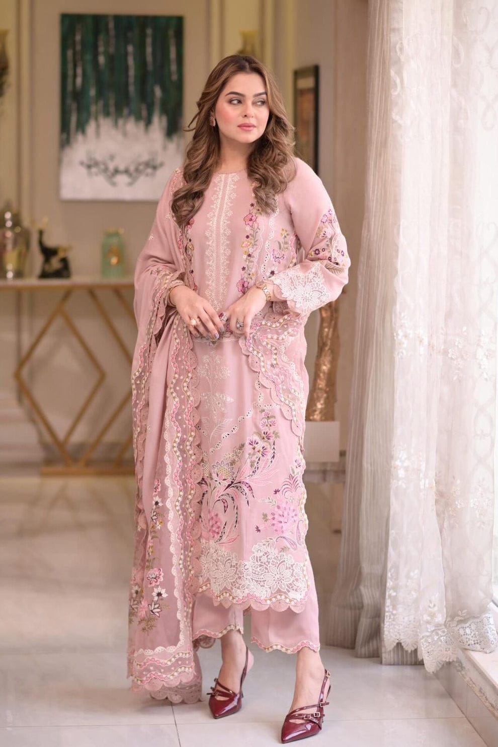 Embroidered Lawn 3PC Dress