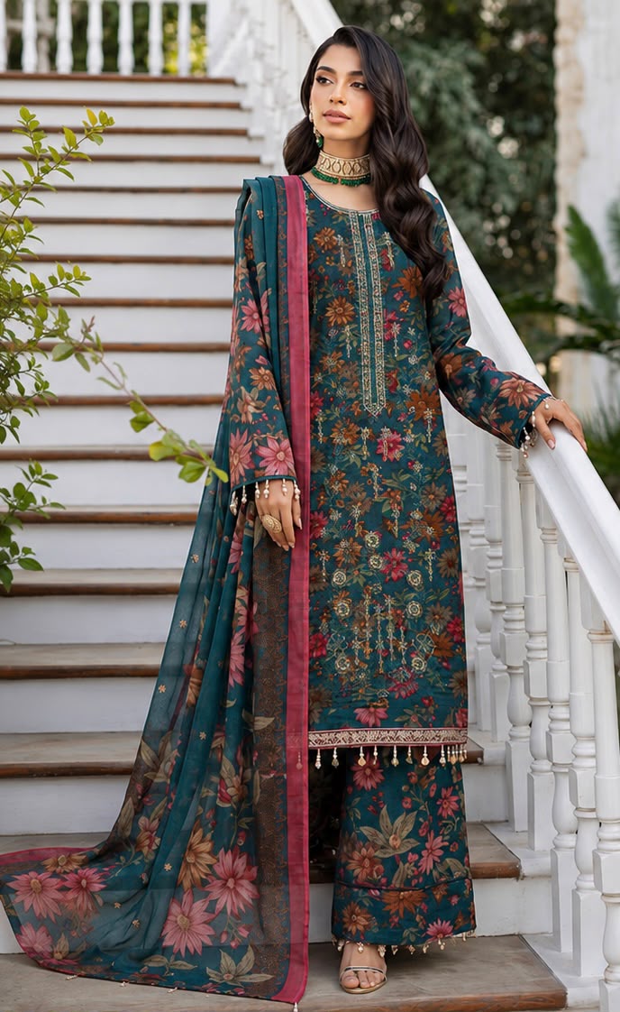 Embroidered Lawn Dress 3PC