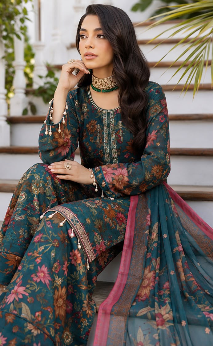 Embroidered Lawn Dress 3PC