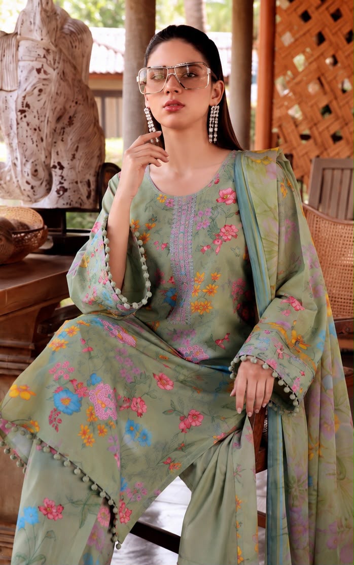 Embroidered Lawn Dress 3PC