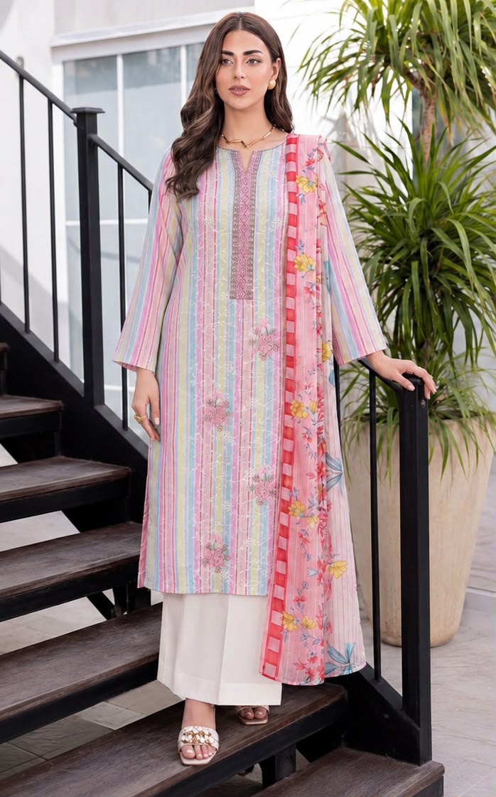 Embroidered Lawn Dress 3PC