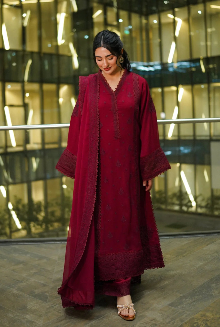 Embroidered Lawn 3pc Dress