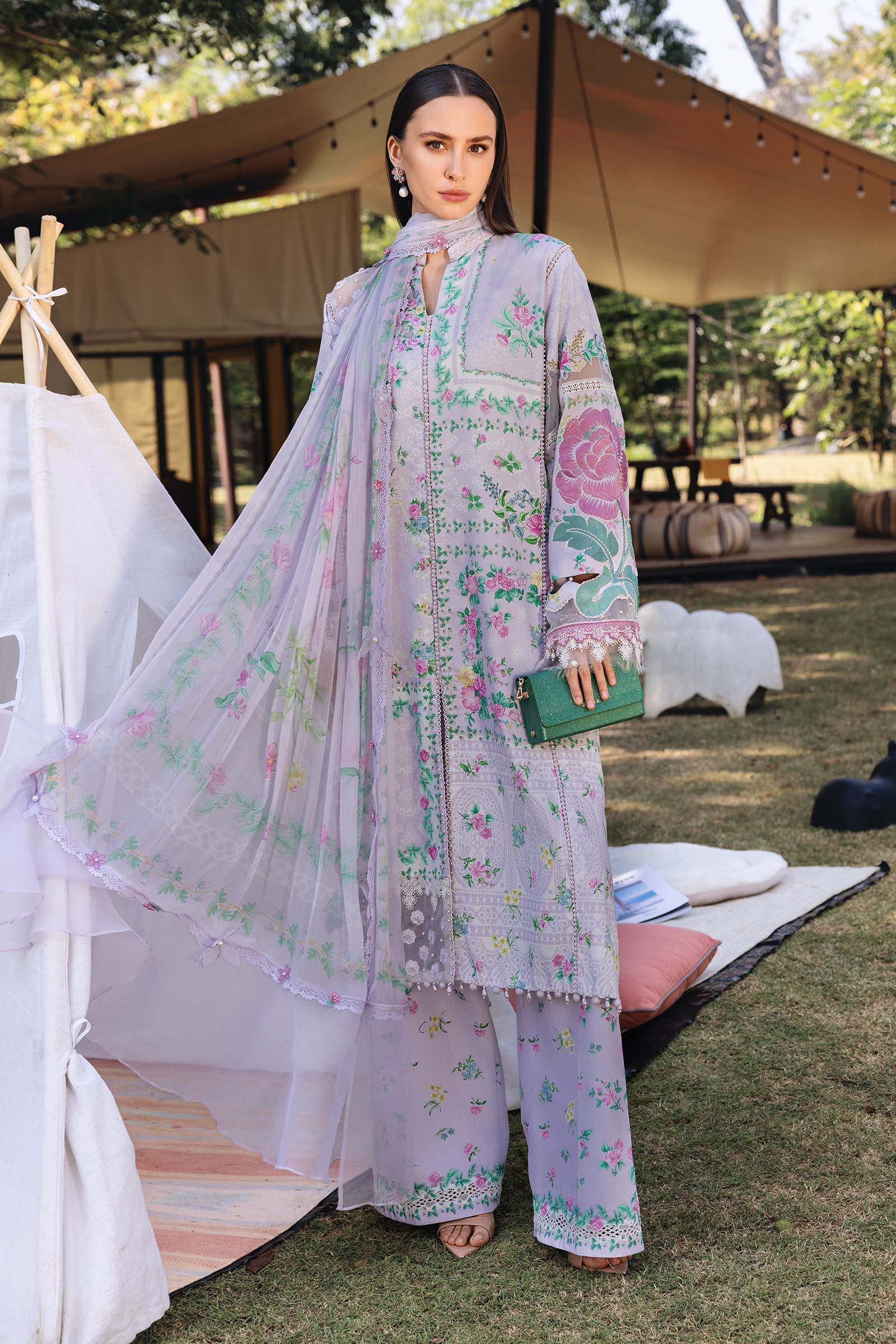 Embroidered Lawn 3PC Dress