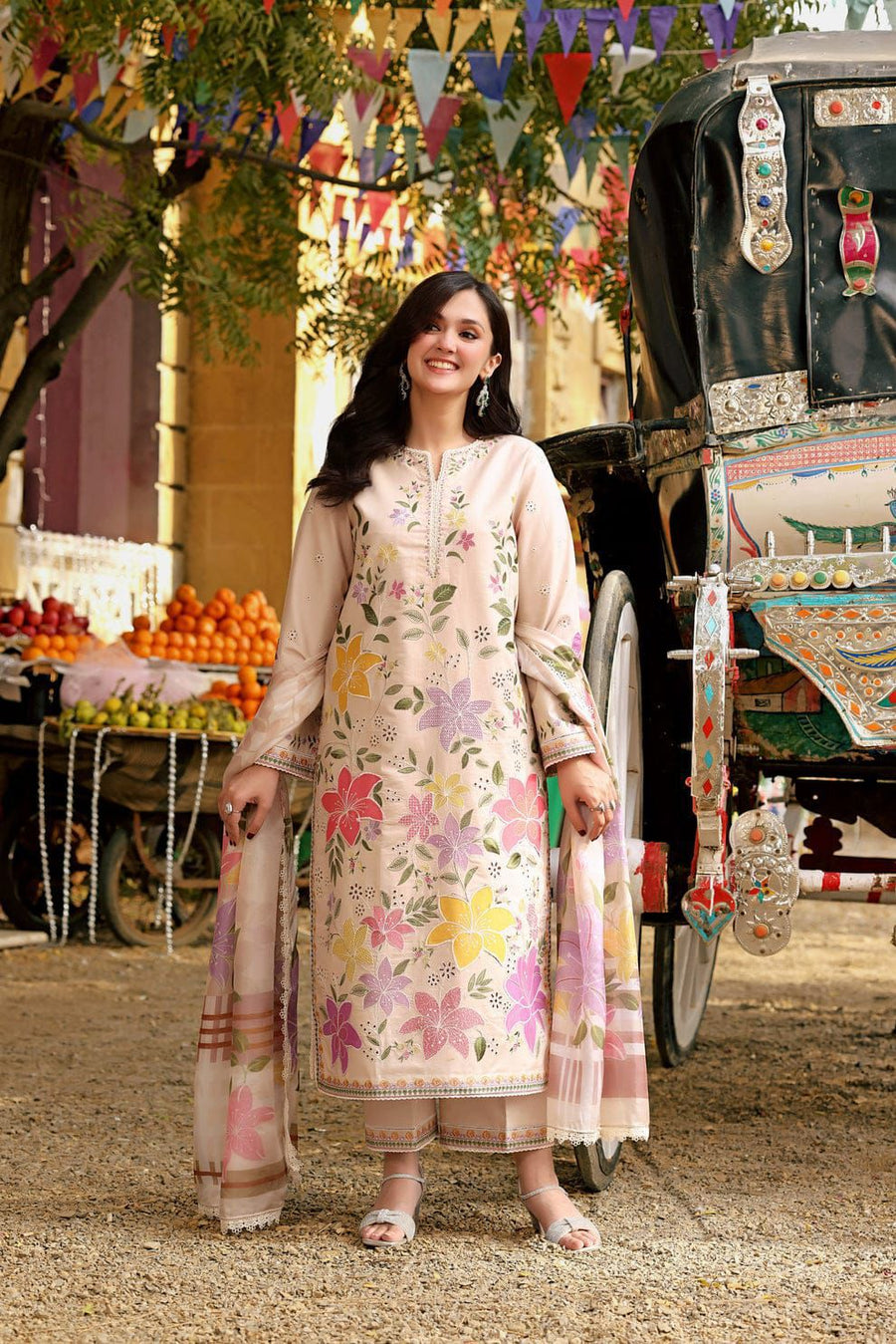 EMBROIDERED LAWN 3PC DRESS