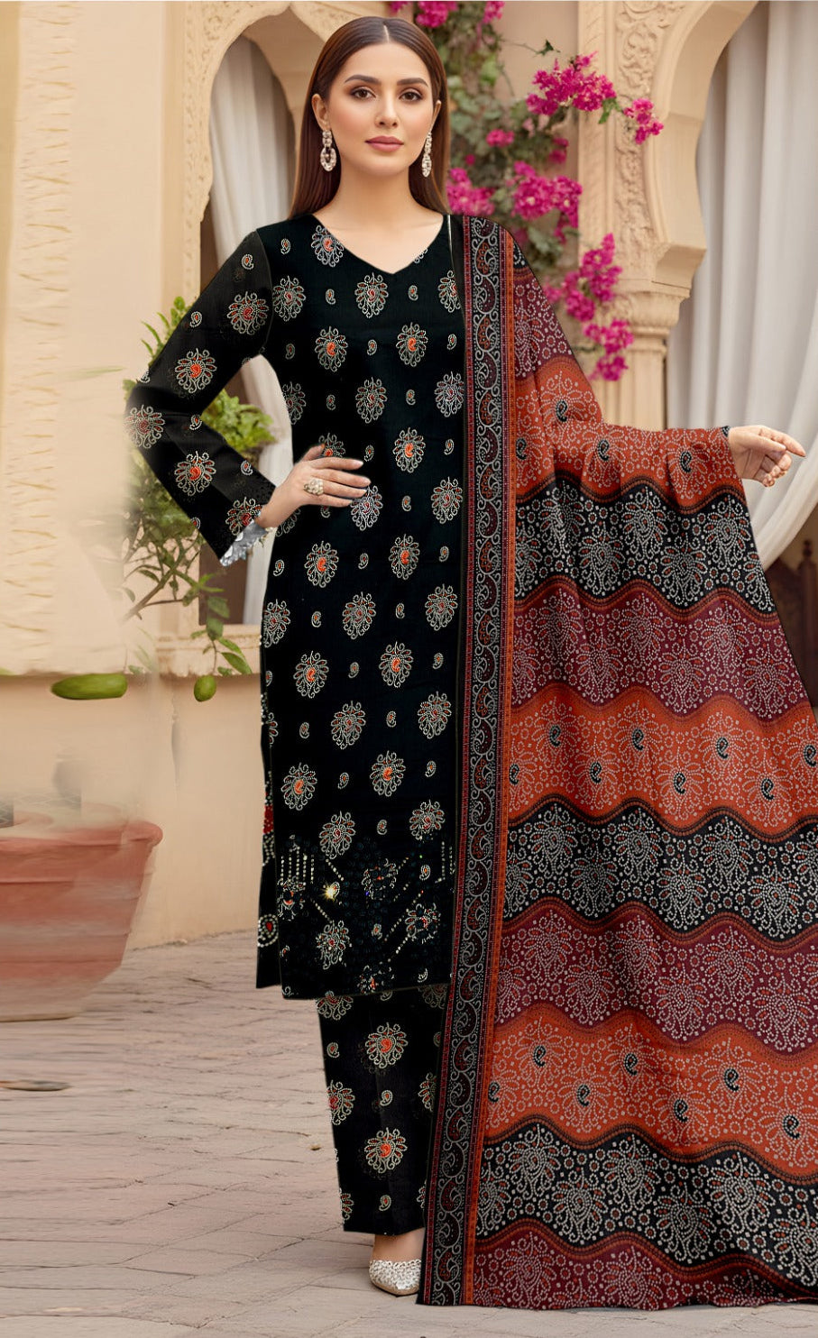 3PC Embroidered Dress