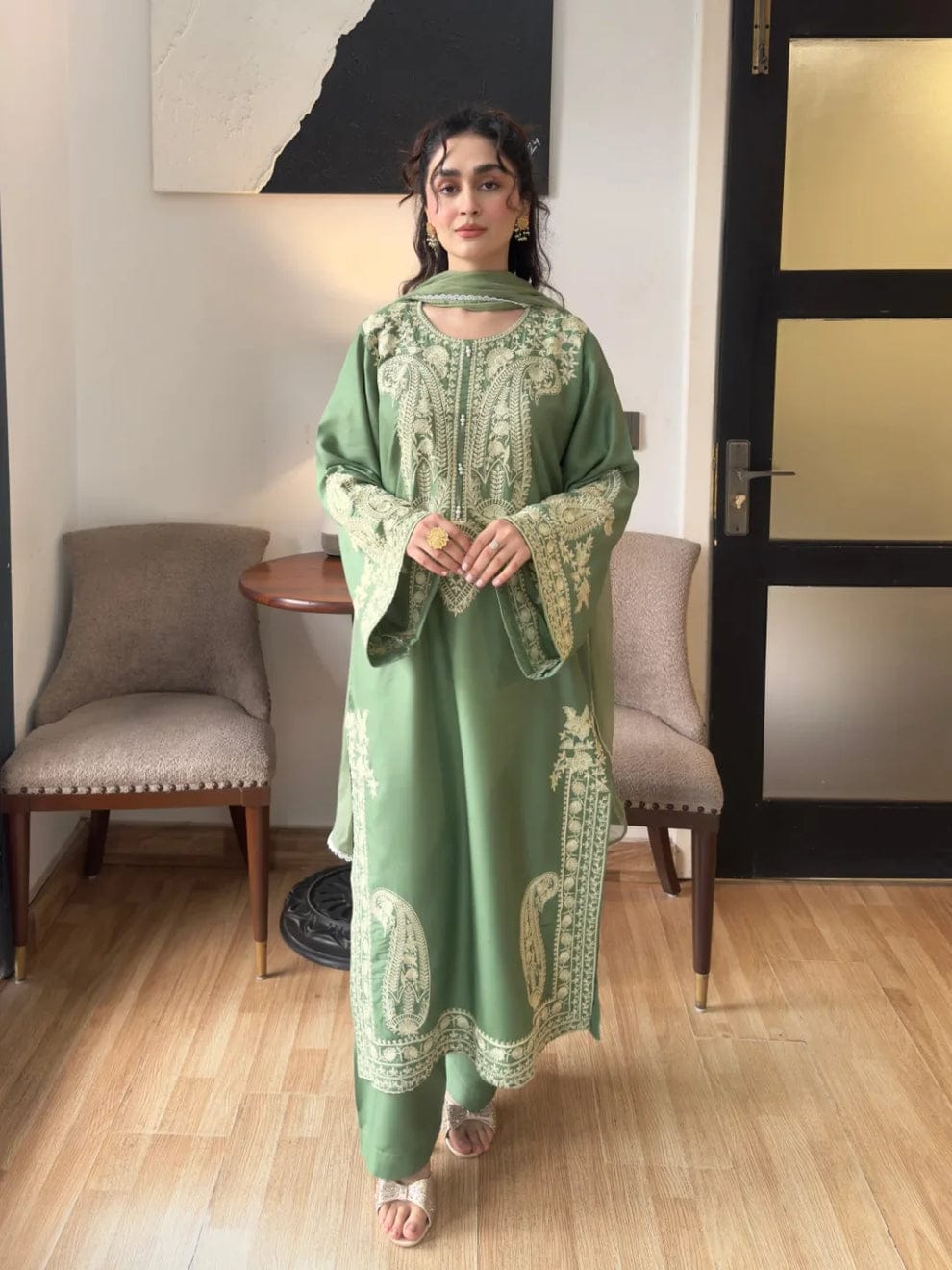3PC Lawn Embroidered Dress
