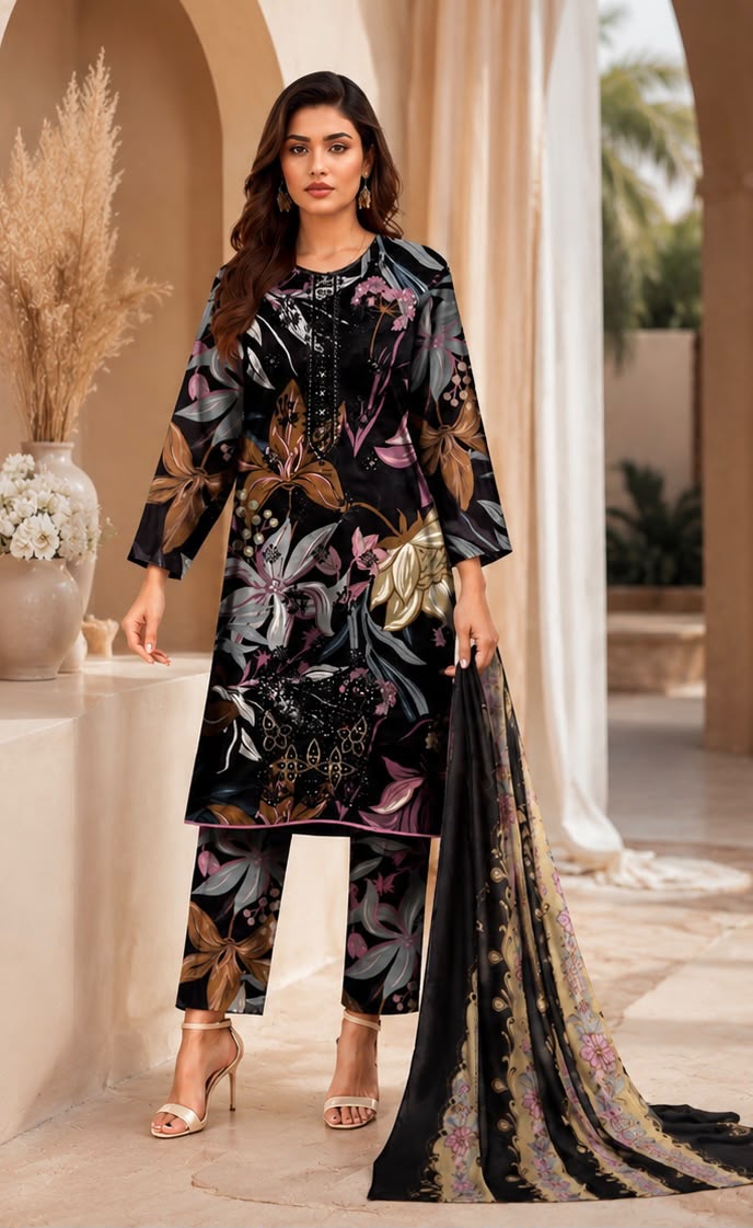 Embroidered Lawn Dress 3PC