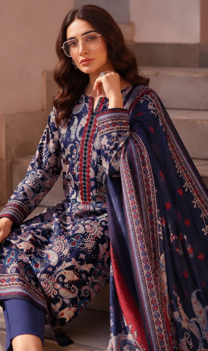Embroidered Lawn Dress 3PC