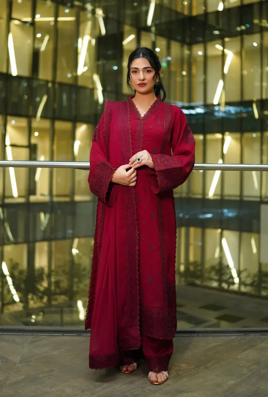 Embroidered Lawn 3pc Dress