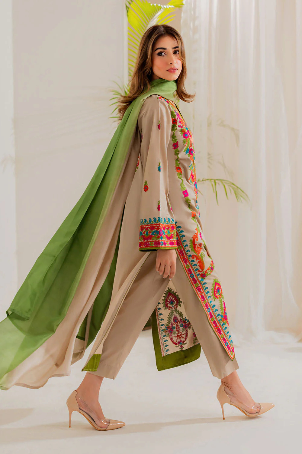 EMB 3 Piece Unstitch Dress  14181